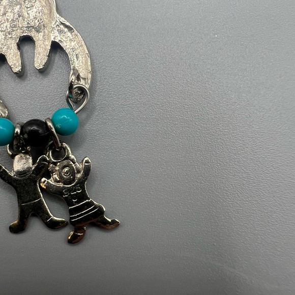 Vtg Storyteller Hook Earrings Sterling Silver  Native American - Picture 4 of 5